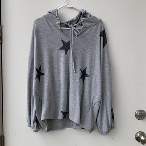 Grey and Black Star Sweatshirt